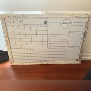 White board calendar
